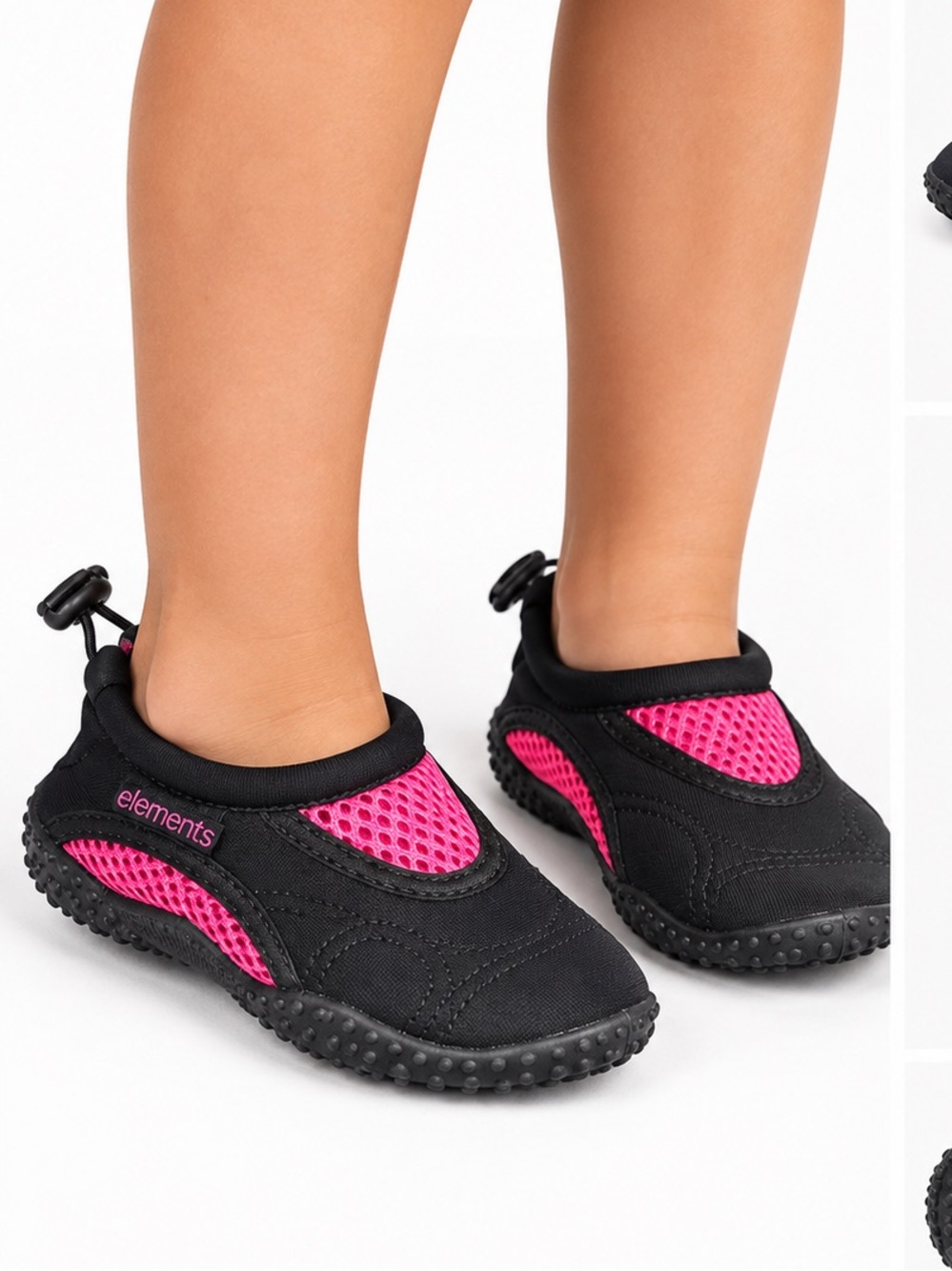 Elements Kids Size 13 Black & Pink Water Shoes Aqua Shoes